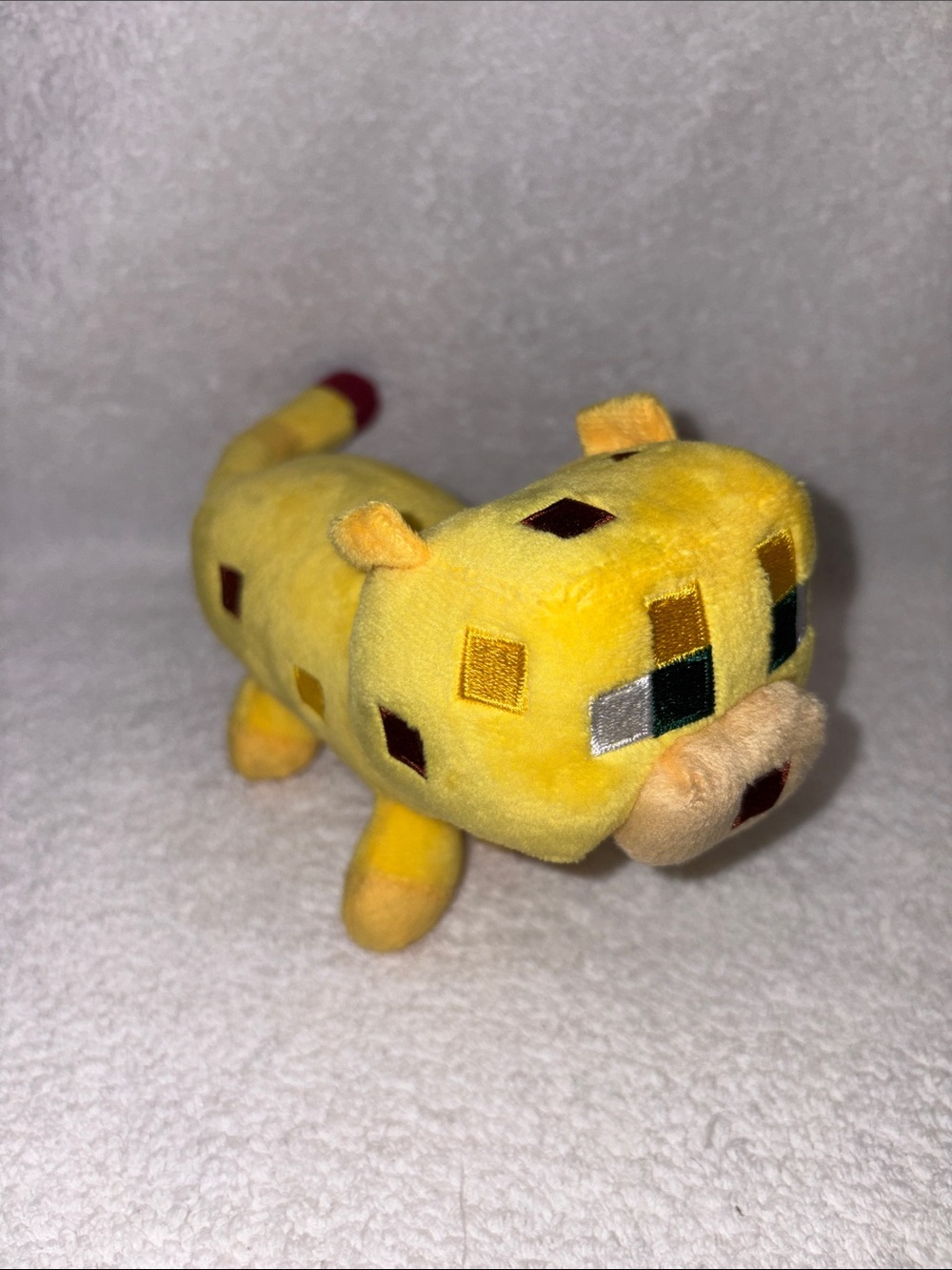 Mojang Minecraft baby ocelot Yellow Pixel-Pattern Plush Stuffed Animal Toy